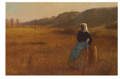 Günün Kapanışında, c.1878-80 (gemide petrol) by Eastman Johnson