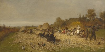 Husking Bee, Nantucket Adası, 1876 by Eastman Johnson