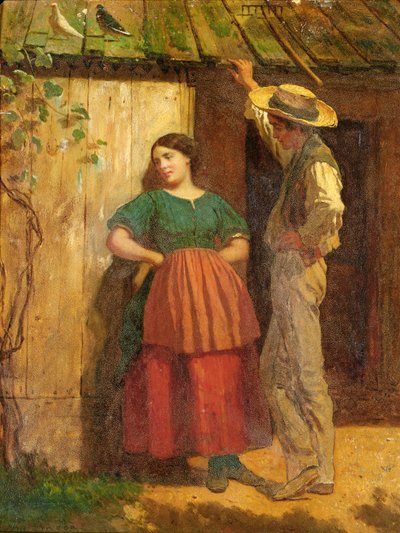 rustik flört by Eastman Johnson