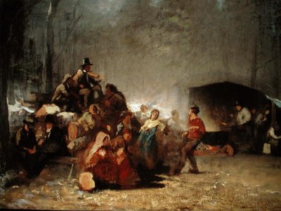 Akçaağaç Şeker Kampında Parti, 1861-66 dolayları (tuval üzerine yağlı boya) by Eastman Johnson