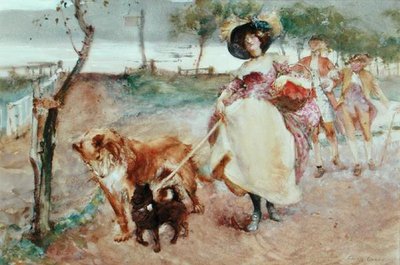 Dinç Bir Gezinti (kağıt üzerine kurşun kalem üzerine suluboya ve guaj boya) by Edgar Bundy
