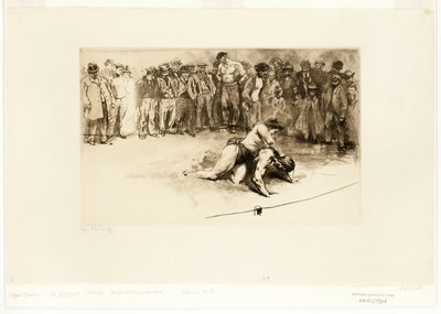 kadın güreşçi by Edgar Chahine