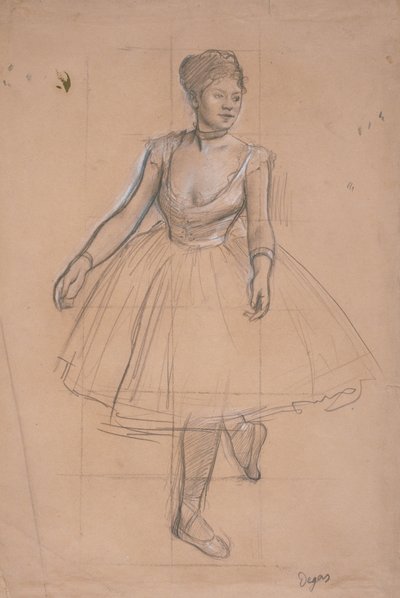 Üç Çeyrek Cepheye Bakan Konumda Bir Bale Dansçısı, c.1872-73 by Edgar Degas