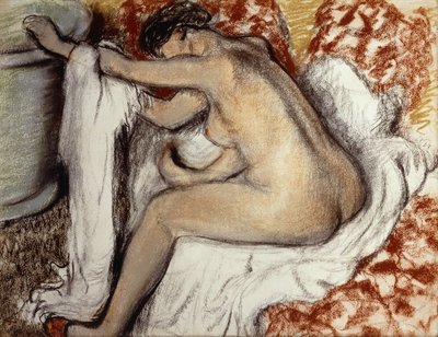 Banyodan Sonra Kadın Kurutma; Apres le Bain, Femme S"Essuyant, c.1884 by Edgar Degas