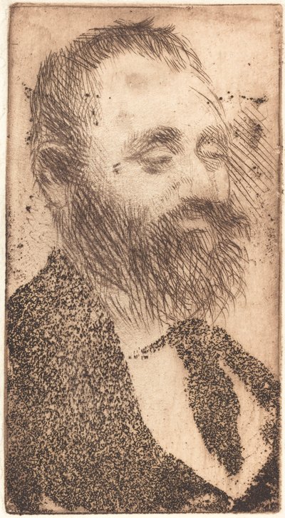 Alphonse Hirsch, 1875. by Edgar Degas