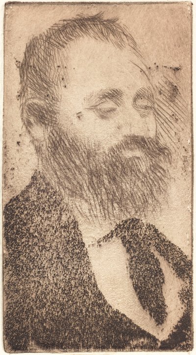 Alphonse Hirsch, 1875. by Edgar Degas