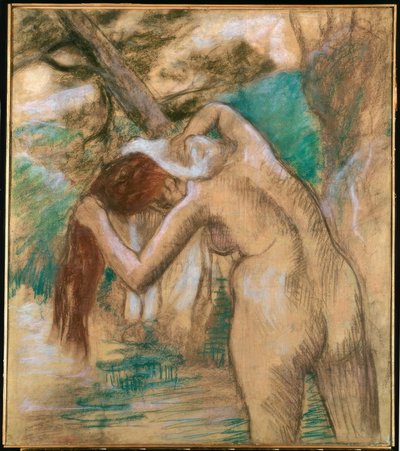 su kenarında yüzücü by Edgar Degas