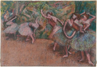 Bale Sahnesi, c.1907 (yeşilimsi şeffaf aydınger kağıdı üzerine pastel) by Edgar Degas
