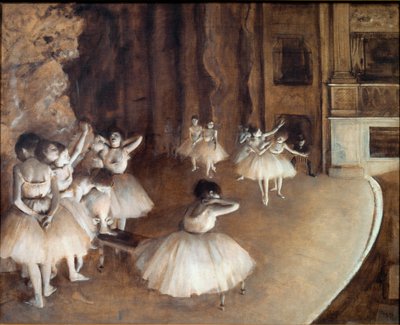Sahnede bale provası by Edgar Degas