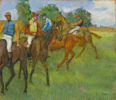 Yarıştan Önce, c. 1887-1889. by Edgar Degas