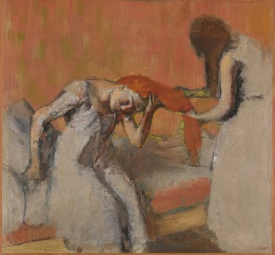 Tararken (la saç modeli). 1892-95 by Edgar Degas