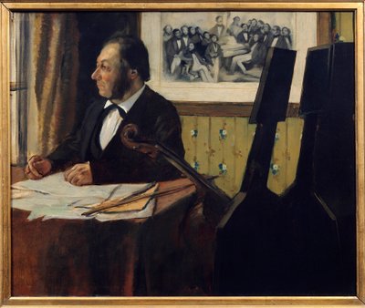 Çellist Pilet, Louis Marie Pilet (1815-1877). Edgar Degas