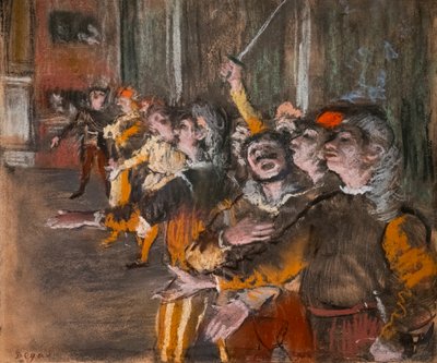 Korolar ("Üsler" olarak da bilinir). 1877. Monnotip üzerine pastel. by Edgar Degas