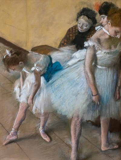 Dans sınavı. 1880. Kağıt üzerinde pastel. by Edgar Degas