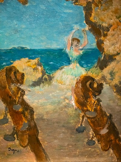 Dansçı. Bale sahnesi. 1891. Tuval üzerine yağlı boya. by Edgar Degas