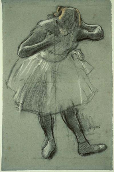 Öne eğilen dansçı by Edgar Degas