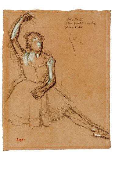 dansçı önden görünüm by Edgar Degas