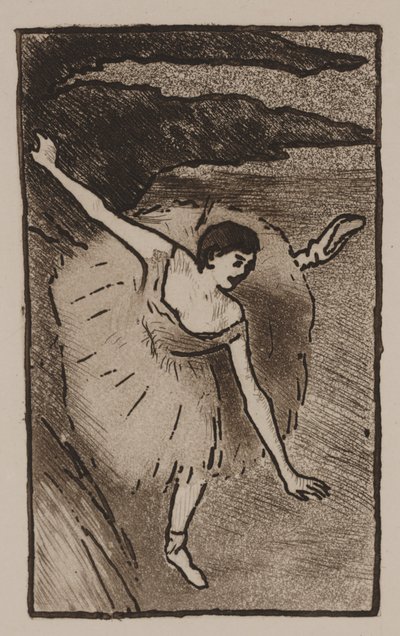 Dansçı Sahnede, Yayını Alarak by Edgar Degas