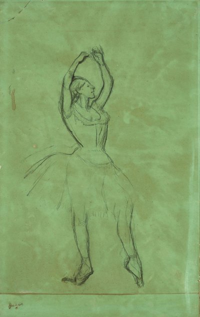 Kollarını Kaldırmış Dansçı by Edgar Degas