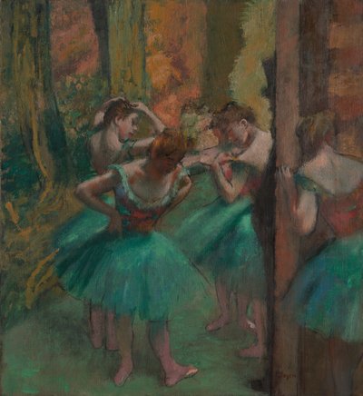 Dansçılar, Pembe ve Yeşil, ca. 1890. by Edgar Degas
