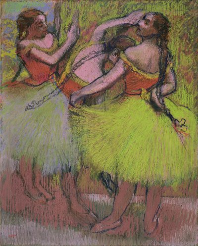Örgülü Saçlı Dansçılar by Edgar Degas