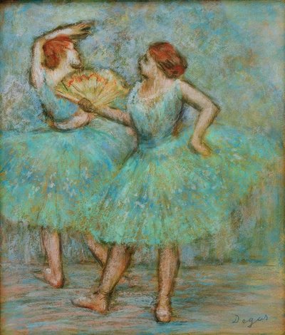 iki dansçı by Edgar Degas