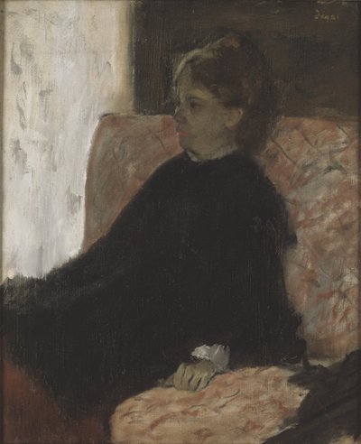 Femme en noir - Siyahlı Kadın, Degas, Edgar (1834-1917). Tuval üzerine yağlıboya. Boyut : 60x51 cm. Ulusal Müze Stockholm by Edgar Degas