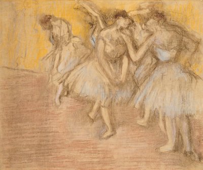 Sahnede Beş Dansçı, c.1906-08 by Edgar Degas