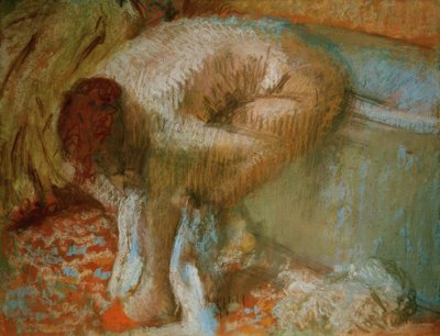 Banyodan sonra ayaklarını kurulayan kadın by Edgar Degas