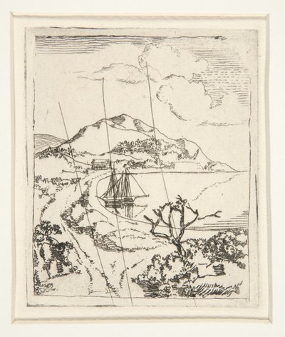 Yunan Manzarası veya Demirleme by Edgar Degas