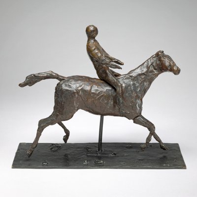 Jokeyli At, Dörtnala Atlama, Başını Sağa Döndürme, Ayakları Yere Dokunmama... by Edgar Degas