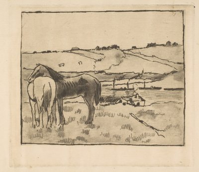 Çayırda Atlar, 1891-92. by Edgar Degas