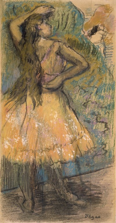 Dansçı, 1888 dolayları (kağıt üzerine pastel) by Edgar Degas