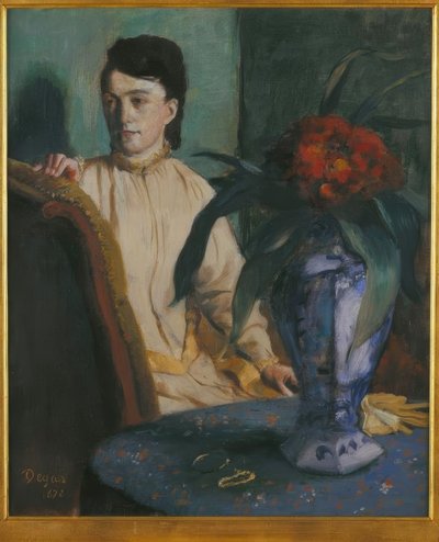 Vazo olan kadın by Edgar Degas
