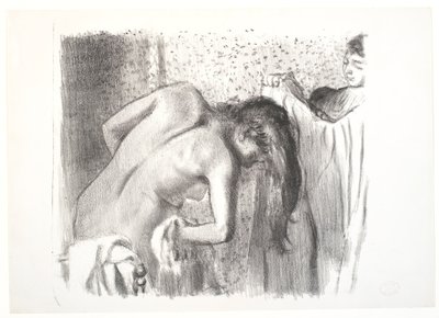 Banyodan çıkmak (büyük tahta) by Edgar Degas