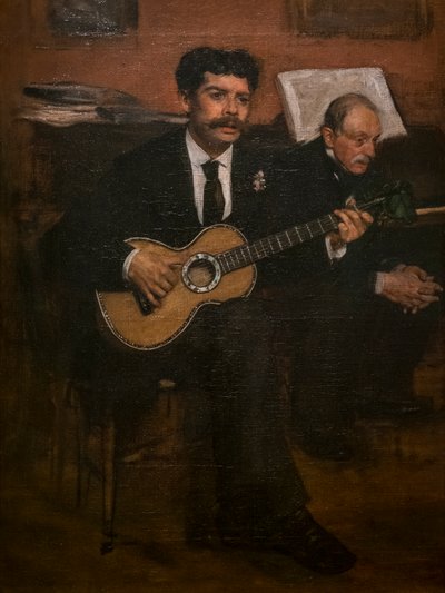 Lorenzo Pagans ve Augustus De Gas. 1871-72 civarında. Tuval üzerine yağlıboya. by Edgar Degas