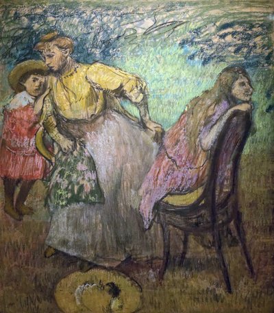 Madam Alexis Rouart ve çocukları (yaklaşık 1905). Edgar Degas (1834-1917). Aydınger kağıdı üzerine pastel ve füzen, karton üzerine tam olarak yapıştırılmış. Musee des Beaux-Arts de la Ville de Paris, Petite Palais. by Edgar Degas