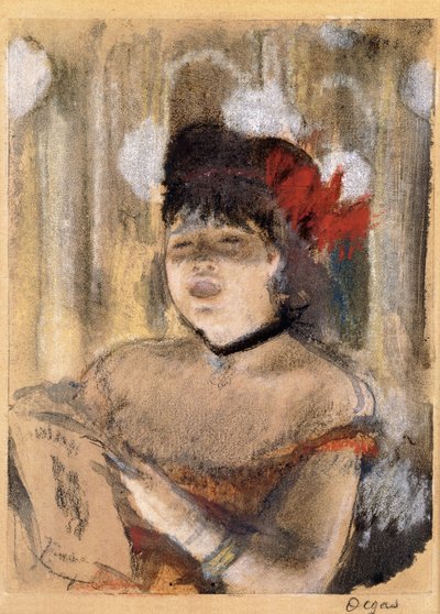 Matmazel Dumay, Şarkıcı, 1879 dolayları by Edgar Degas