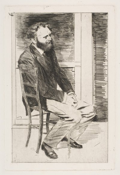 Manet Oturan, Sağa Dönük, 1864-65. by Edgar Degas