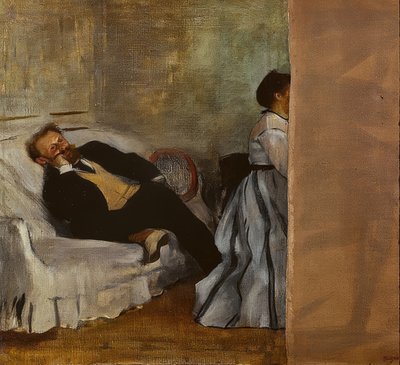 Bay ve Bayan Edouard Manet. 1868-69 by Edgar Degas