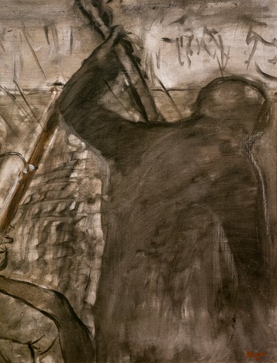 Orkestradaki müzisyenler (detay). 1870 civarı. Tuval üzerine yağlı boya. by Edgar Degas