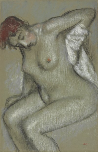 Çıplak Kadın Kendini Kurutur; Femme nue s"essuyant, 1895 by Edgar Degas