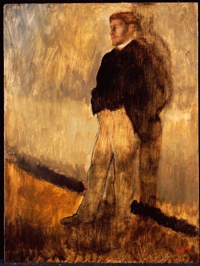 Elleri Ceplerinde Duran Bir Adamın Portresi by Edgar Degas