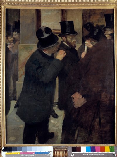 Borsada Portreler veya “A la Bourse”: finansör ve koleksiyoncu Ernest May (1845-1925) tarafından temsil edilmektedir. Edgar Degas
