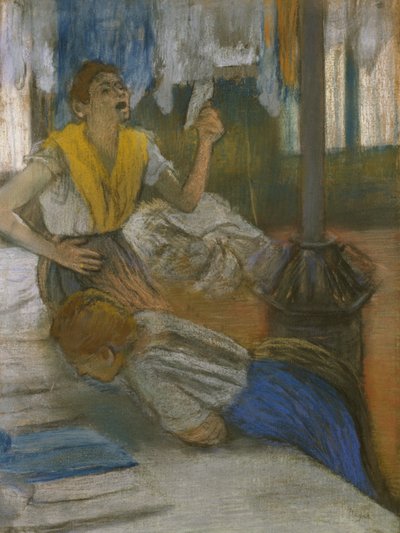 Bir Mektubu Okumak (kağıt üzerine pastel) by Edgar Degas