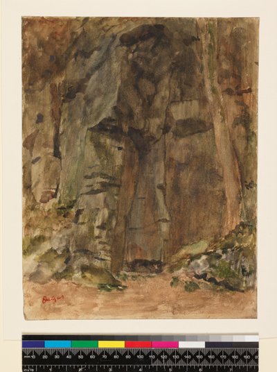1917'den önce Bagnoles-De-L"Orne'daki kayalar by Edgar Degas