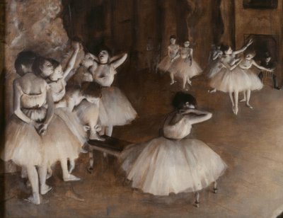Sahnede bir bale provası by Edgar Degas