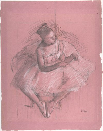 Oturan Dansçı by Edgar Degas