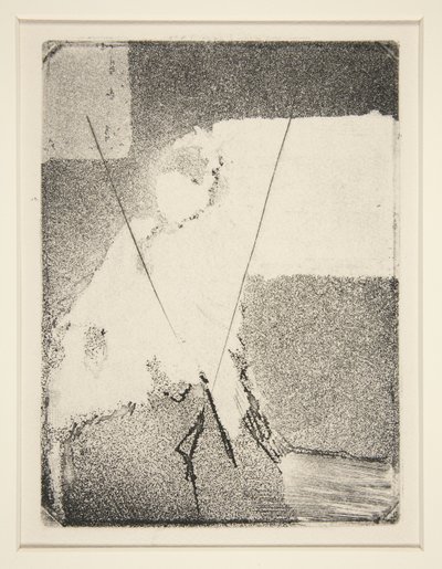 Bone ve Şallı Oturan Kadın, 1879 dolayları (gravür ve aquatint) by Edgar Degas