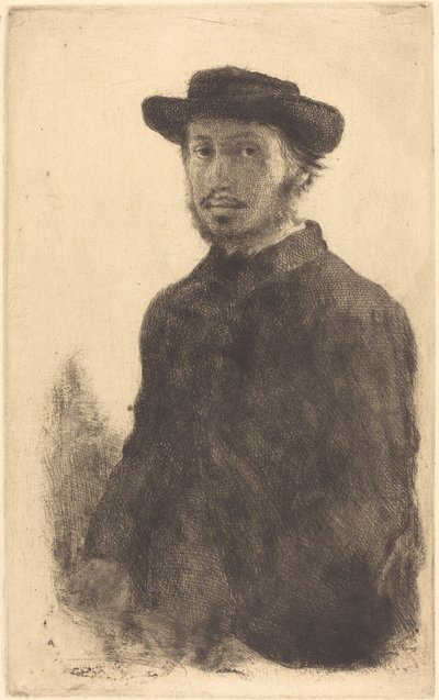 Otoportre Edgar Degas, kendi başına, 1857. by Edgar Degas